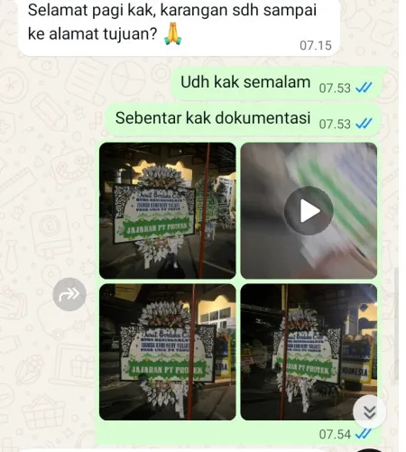 Pengiriman Papan Bunga Selamat Kebon Besar