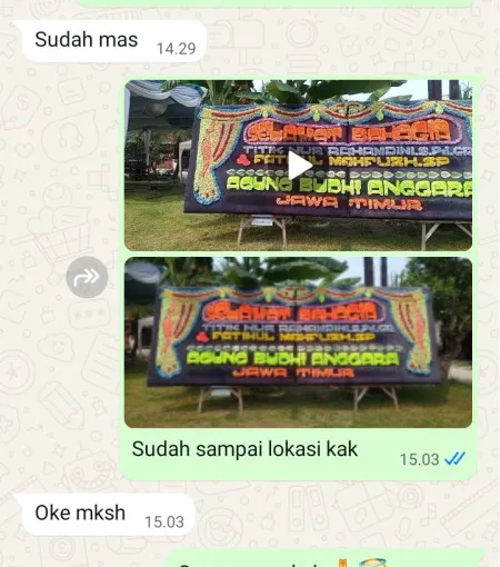 Pengiriman Papan Bunga Kebon Besar